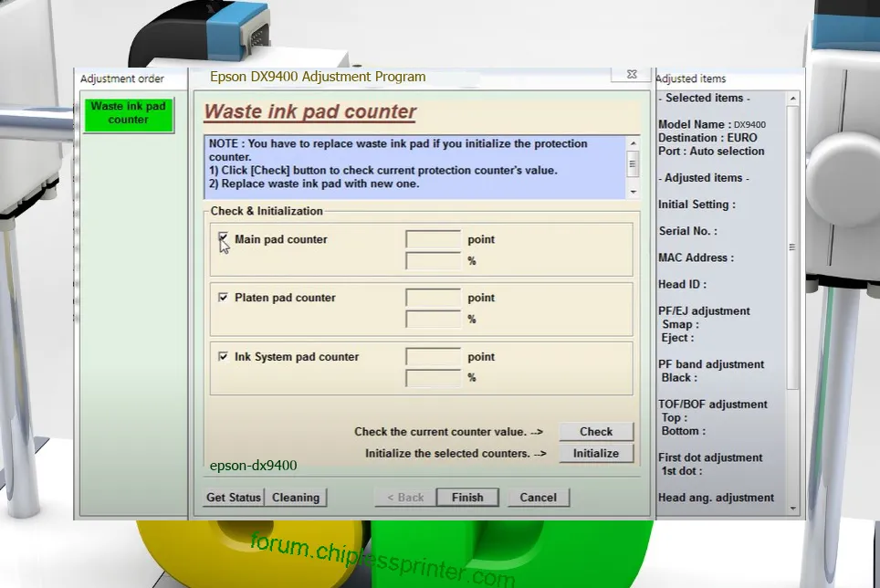 reset máy in DX9400