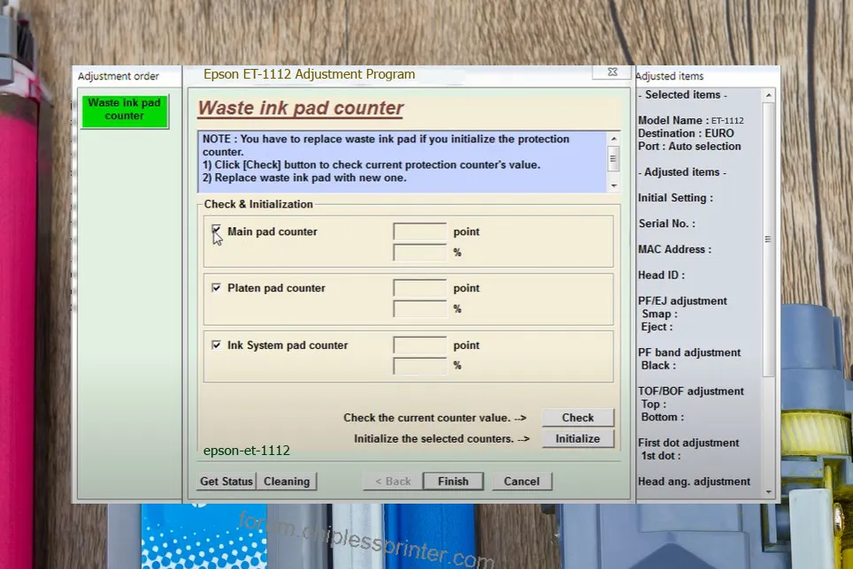 reset máy in ET-1112