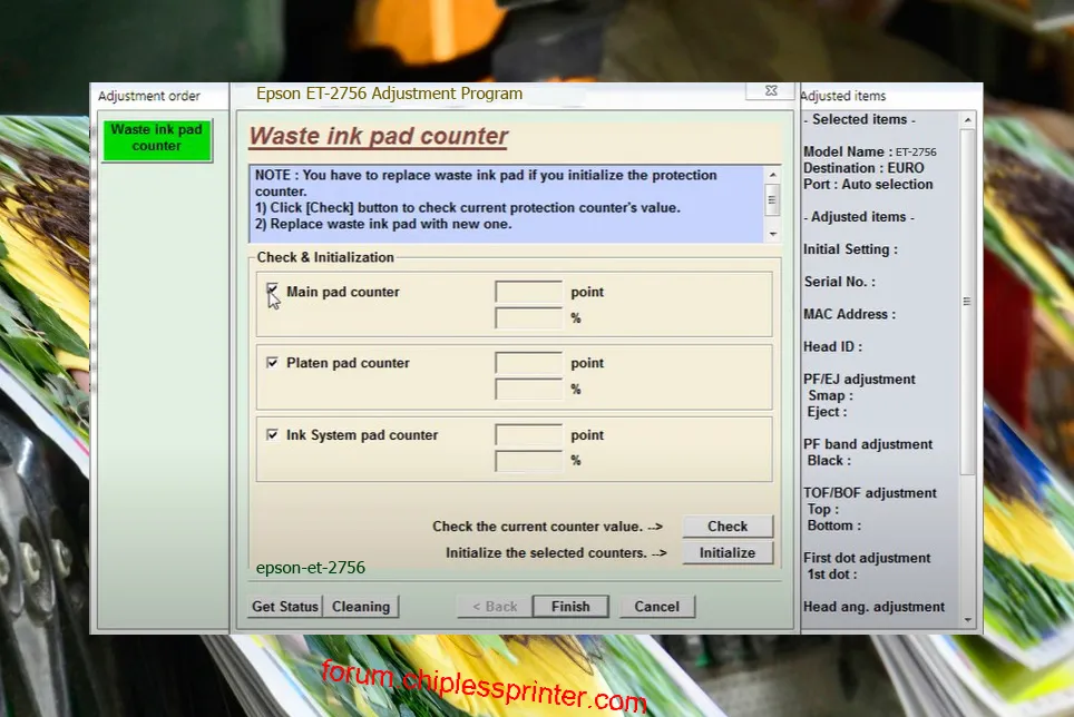 reset máy in ET-2756