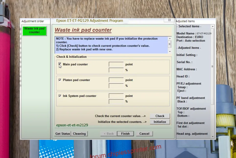 reset máy in ET-ET-M2129