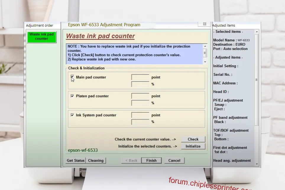 reset máy in WF-6533